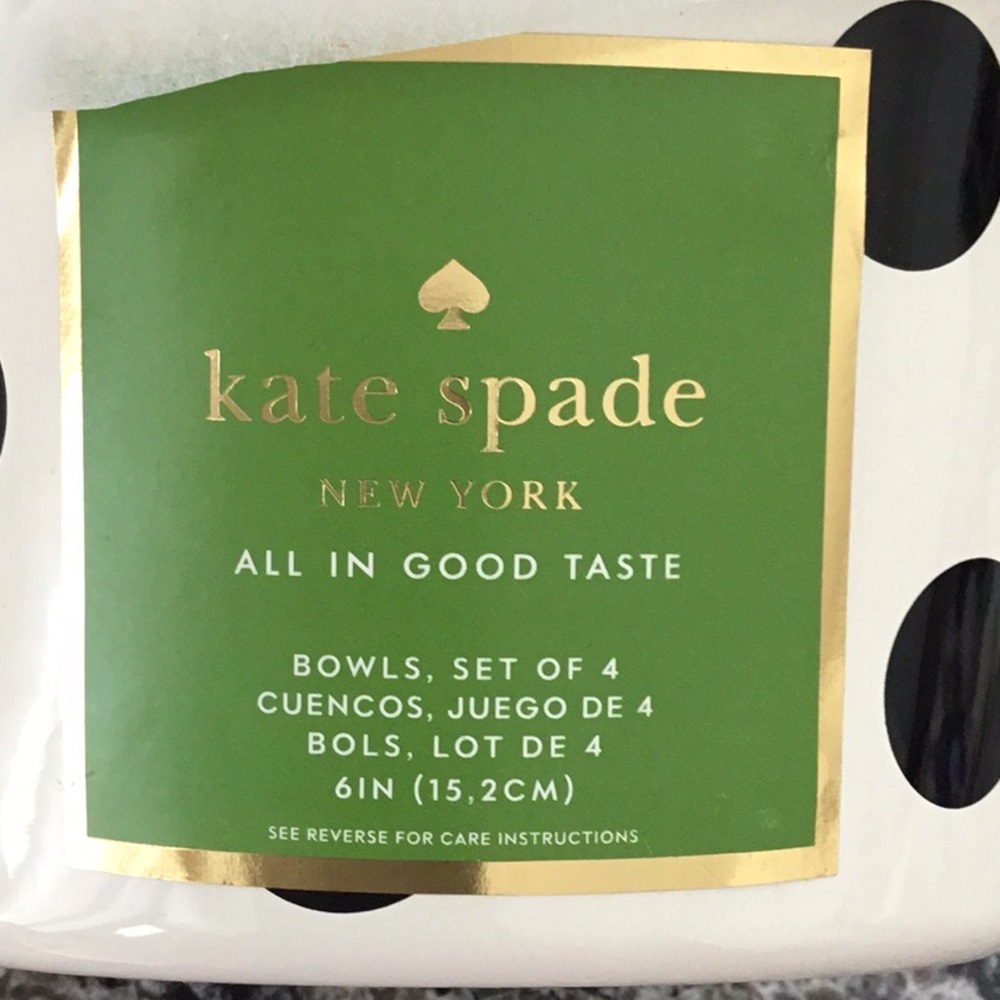 - Kate Spade New York Black Polka Dot Bowls Set. All in good taste bowls s… - Picture 5 of 6